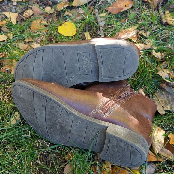 🛍️ GIRLS BROWN ANKLE BOOTIES WITH ZIPPER - Picture 2 of 2